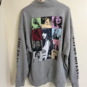 Taylor Swift gray quarter zip the eras tour sweatshirt L